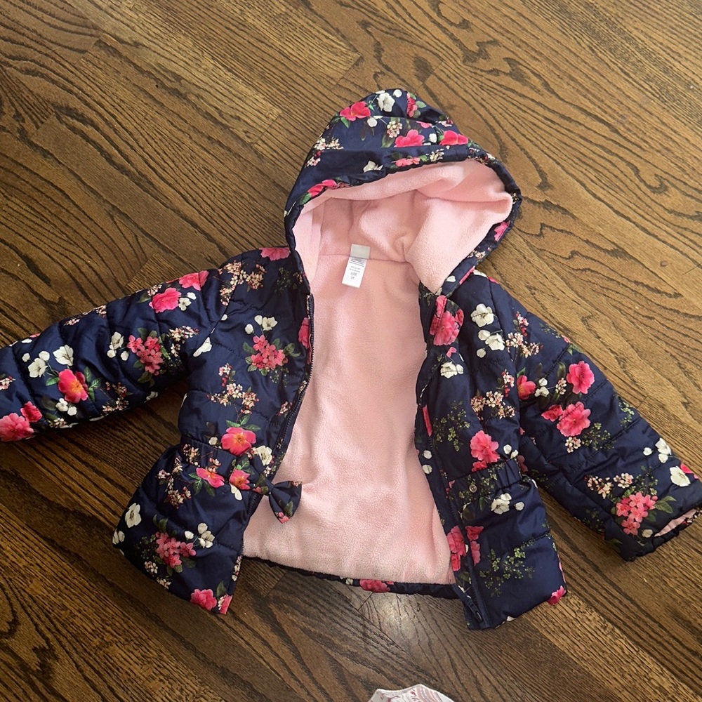 Floral Kids Jacket with Hood